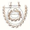 Simulation Pearl Necklace Bracelet Earrings Set Bridal Dress Versatile Accessories Fashion Jewelry Gift