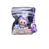 Flocking Keychain Cute Doll Doll Pendant PVC Transparent Bag Luminous Bag Hanging Jewelry