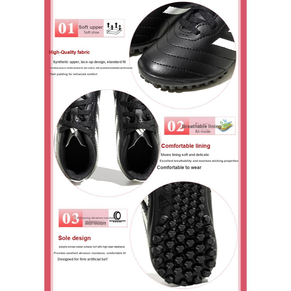 adidas Goletto 7 Semplici Comode Ammortizzanti Resistenti Scarpe da Calcio Basse da Bambino Scarpe da Calcio da Bambino Nere HP3061