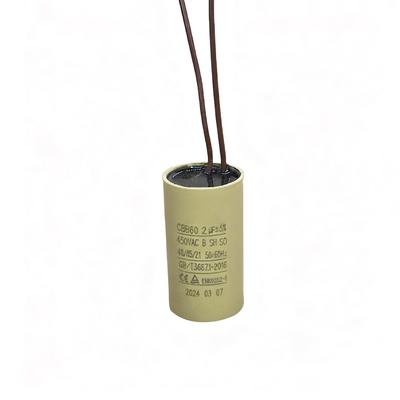 2uF Capacitor CBB60 for Circulating Water Pumps and Hanging Fireplace Motors Compatible with Single Phase 50Hz and 60Hz Systems