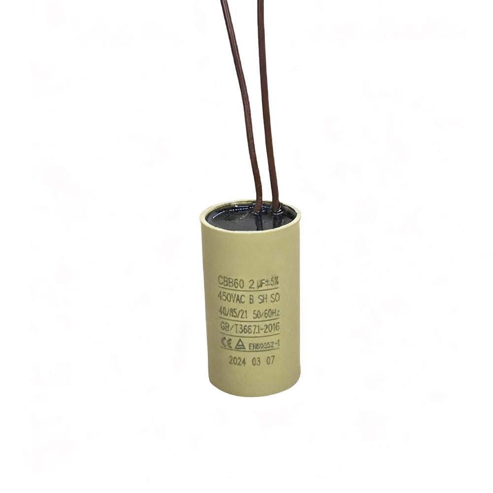 2uF Capacitor CBB60 for Circulating Water Pumps and Hanging Fireplace Motors Compatible with Single Phase 50Hz and 60Hz Systems