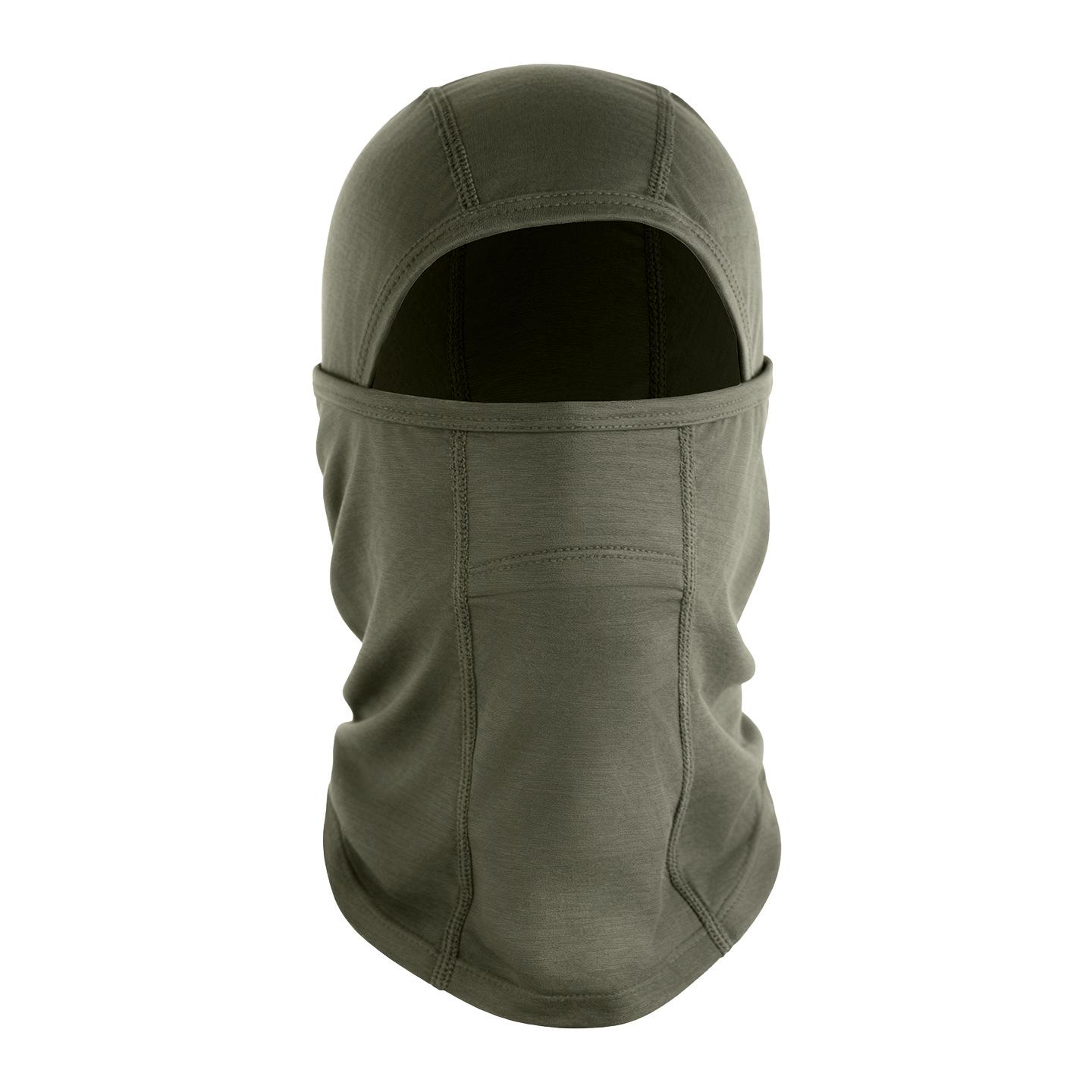 

Unisex Gray Merino Wool Ski Mask: Windproof, Warm Winter Face Protector & Helmet Liner for Cycling One Size