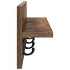Wall Mounted Nightstand Smoked Oak 60 x 10.5 x 18 cm