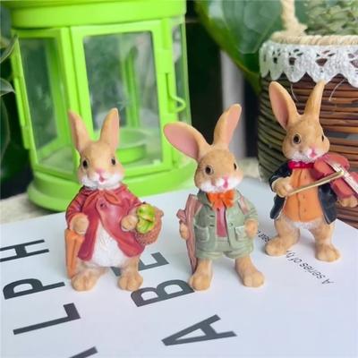 Dış Mekan Rustik Tavşan Sevimli Hayvan Sukulent Saksısı Dekorasyonu Reçine El Sanatları Balkon Düzenlemesi