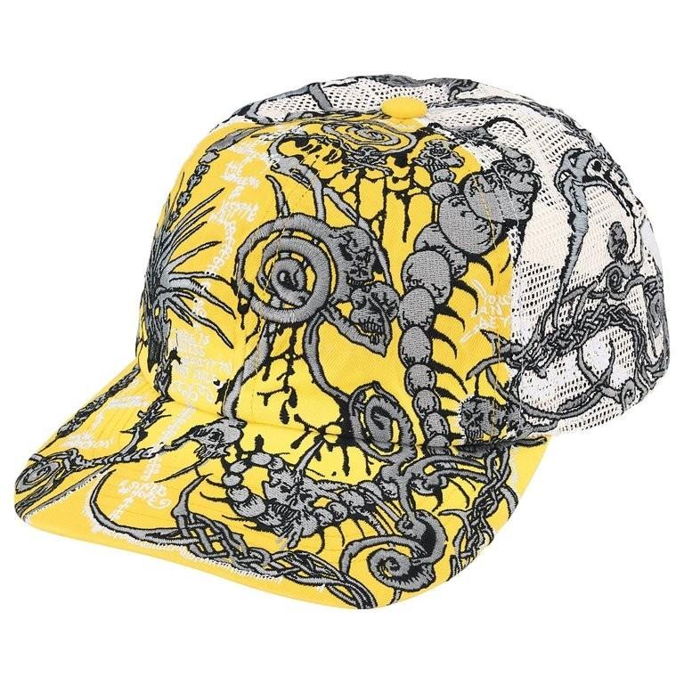 Supreme Wombat Embroidered Mesh Back 6-Panel Yellow One-Size