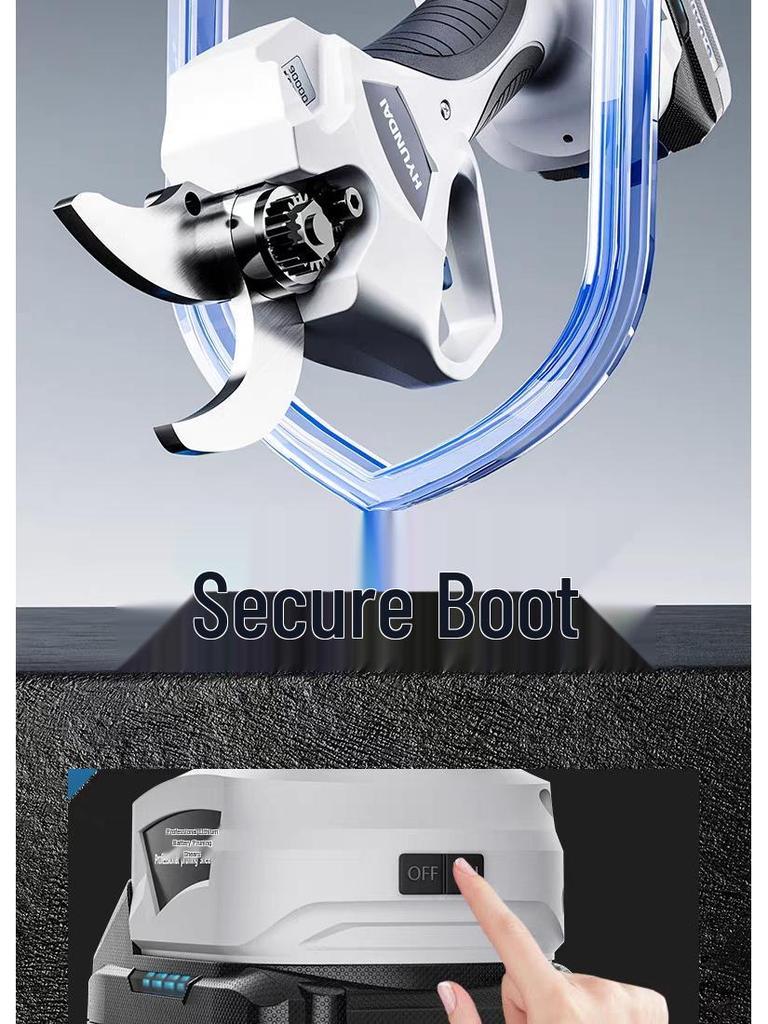 Hyundai Electric Pruning Shears: Brushless, High-Power, Lithium Battery for Fruit Trees