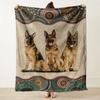 German Shepherd Blanket Dog Flannel Throw Bed Blankets Cozy Lightweight Soft Bedspreads Bedding for Sofa Couch Bed Home Decor
