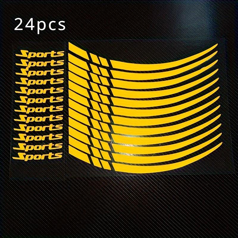 24pcs Reflective Wheel Rim Stickers for Cars & Motorcycles