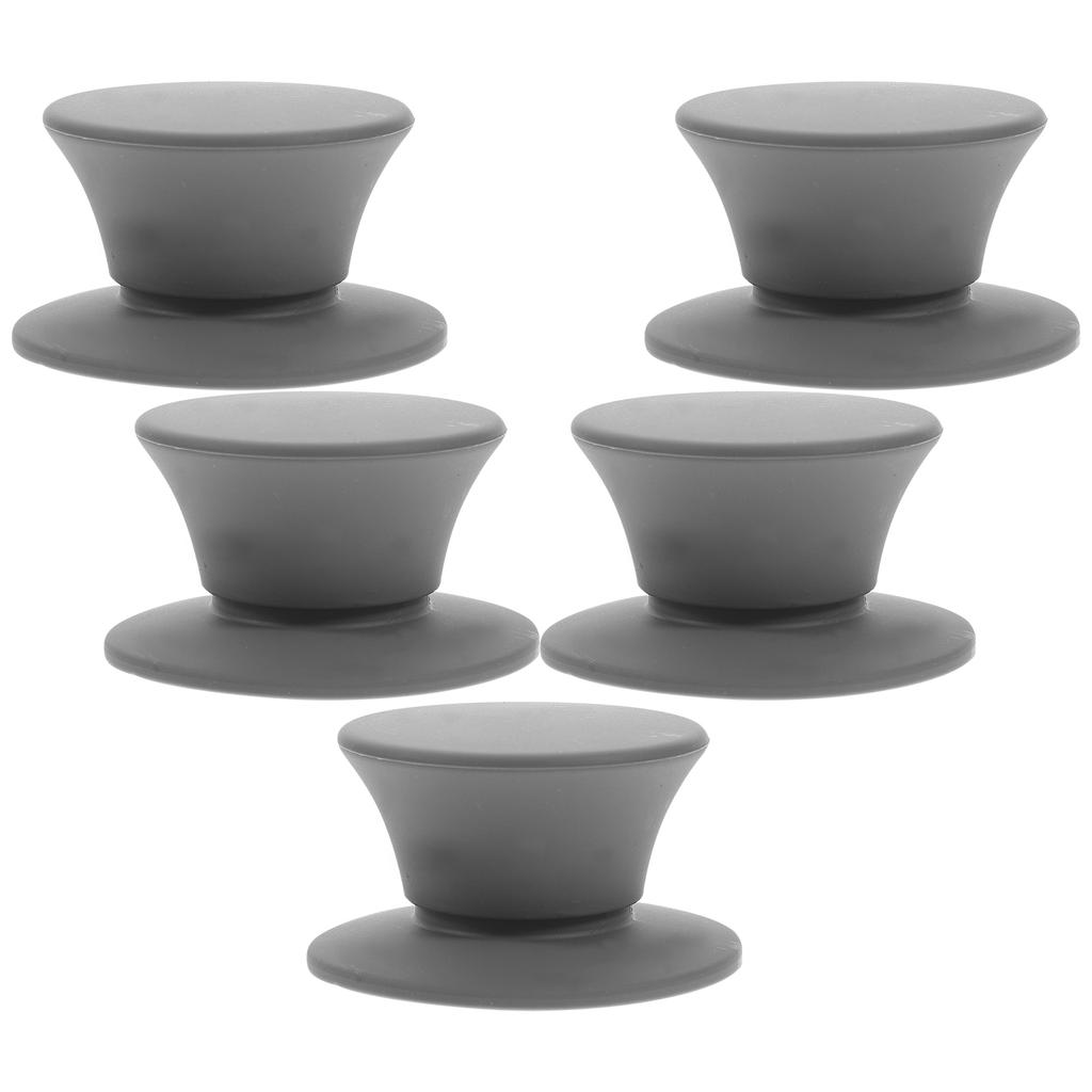 5 Pcs Cooking Utensils Silicone Lid Handle Pans Universal for Pots Iron Replacement Knobs