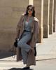 2025 British Style Women's Extra Long Khaki Belted Cape Trench Coat