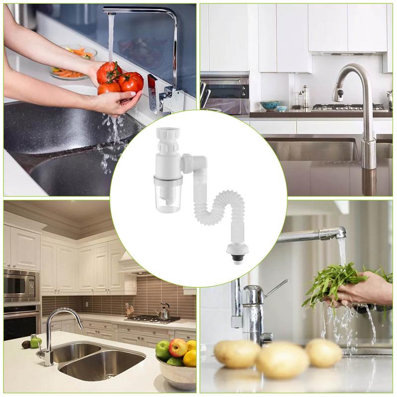 Sink Drain Pipe Sewer Drain Hose Telescopic Flexible Washing Basin Sink Drain Tube Kitchen Sink Bathroom  Accessories