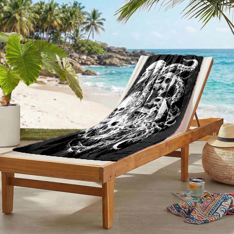 Gothic Skull Fashion Beach Towel: Ideal for Summer Adventures Soft, absorbent and quick drying suitable for swimming and bathing