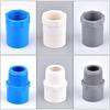 Grey/Blue/White PVC Direct Connector 1/2" ~2" Male/Female Thread To 20/25/32/40/50/63/75mm Garden Irrigation Water Pipe Joint