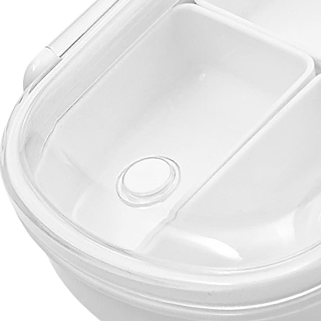 Bento Box 490ml 3 Přihrádky Nepropustná Odnímatelná Pevná ABS Vhodná do mikrovlnné trouby Dětská svačinová krabička pro