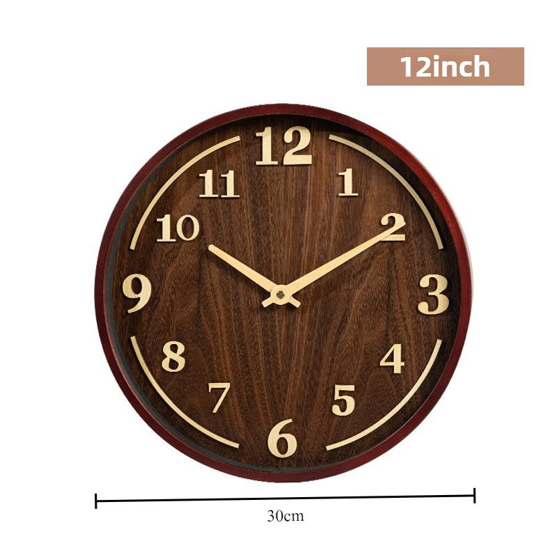 

Vintage Wall Clocks Wooden Mechanism Silent Clock Living Room Interior Wall Watch Home Decor Round Clocks Room Furniture