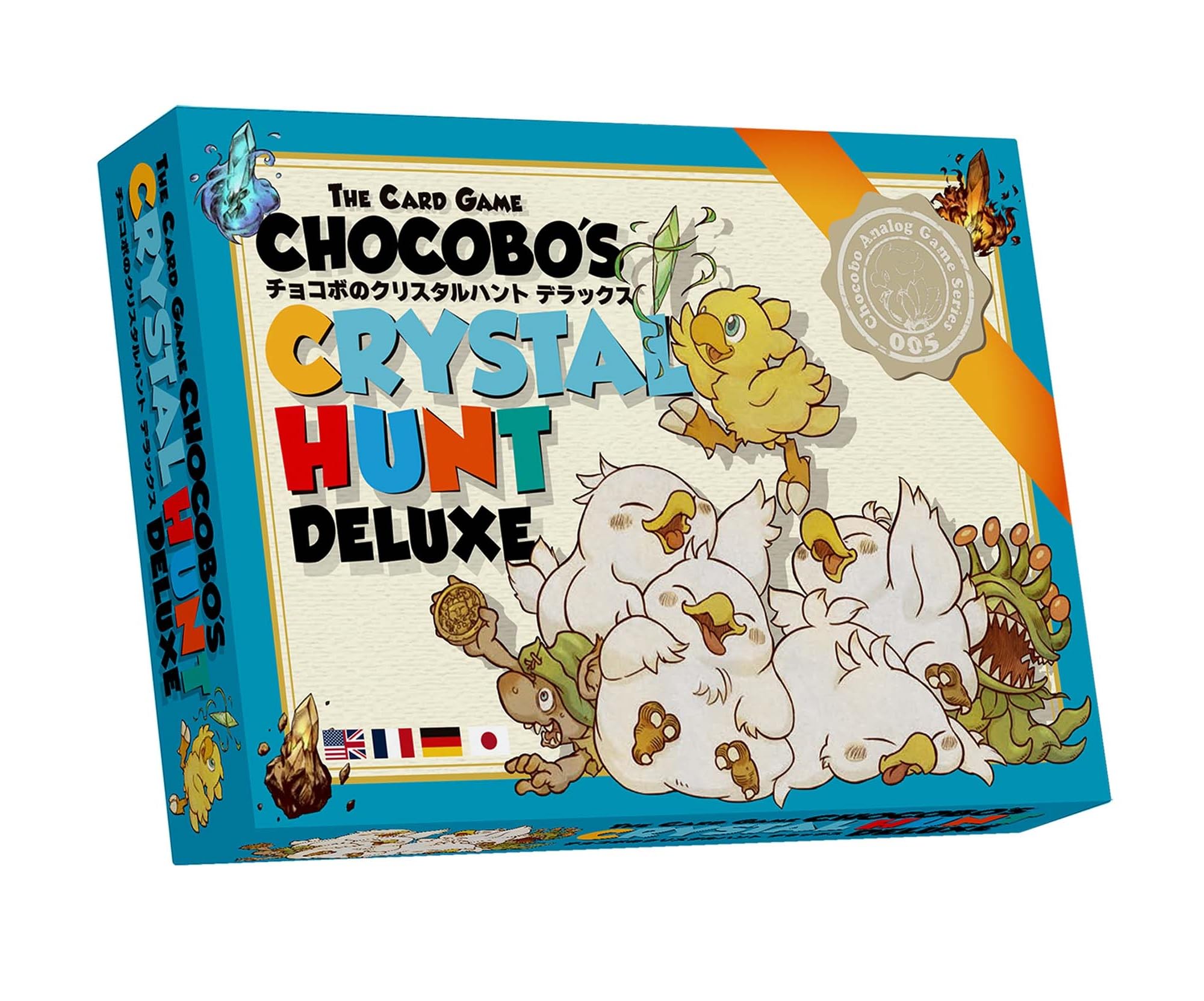 

Карткова гра від Square Enix Crystal Hunt Deluxe для віку 6+ та Chocobo s (2-5 гравців, 10-20 хвилин, вгору)