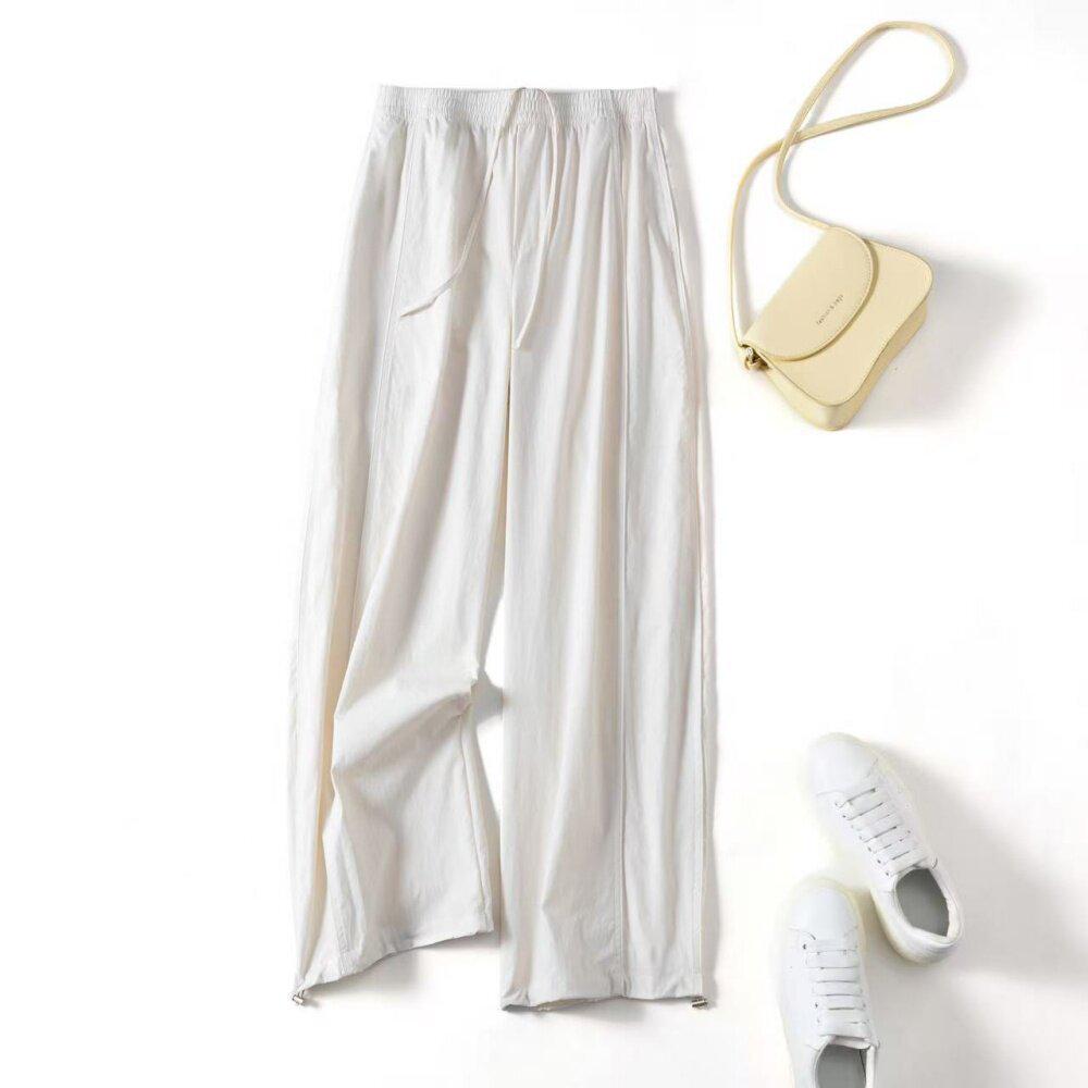 

U-Style Women s Banana Wide-Leg Casual Pants: Soft, Wrinkle-Resistant, Lightweight, Quick-Drying, Two-Wear Design for Summer. XXL