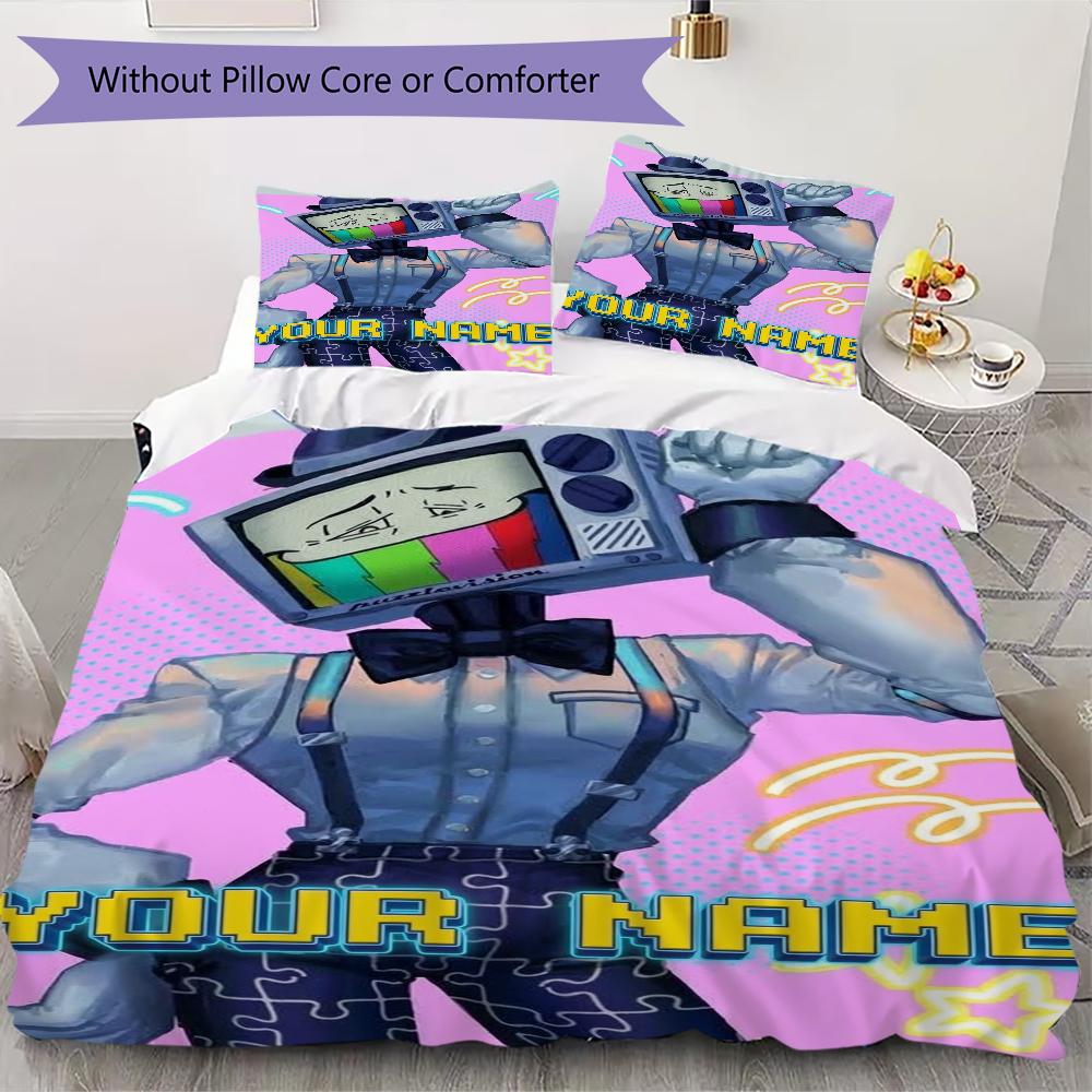 Custom Name Mr Puzzles Pattern Bedding Uilt Set Uilt Cover Pillowcase Home Decoration Birthday Gift (1*duvet Cover+2*pillowcase Without Core)