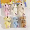 Cartoon Bear Shape Dolls Bag Pendants Bag Charm Plush Keychain Pendant Plush Material Backpack Pendant Gift for Girls