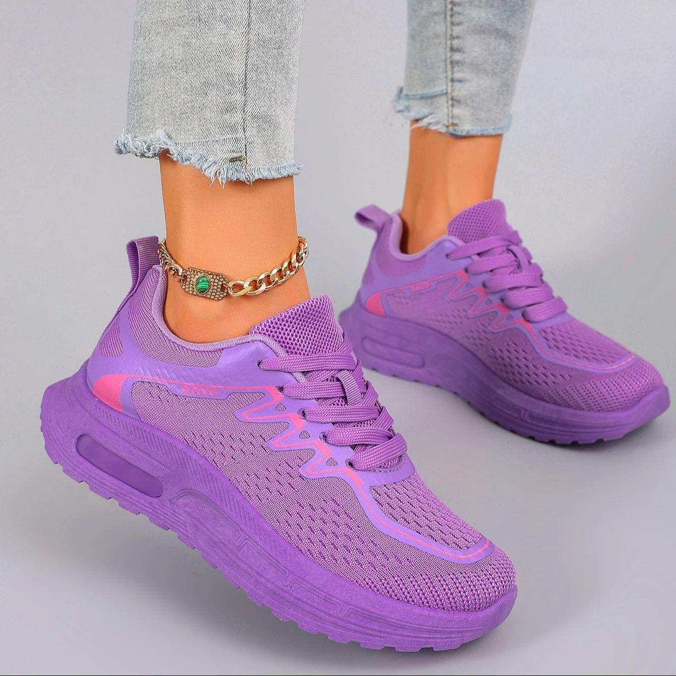 

Spring And Autumn New Product Women S Candy Color Simple, Comfortable, Breathable, Wear Resistant Lace Up Sports Shoes 37