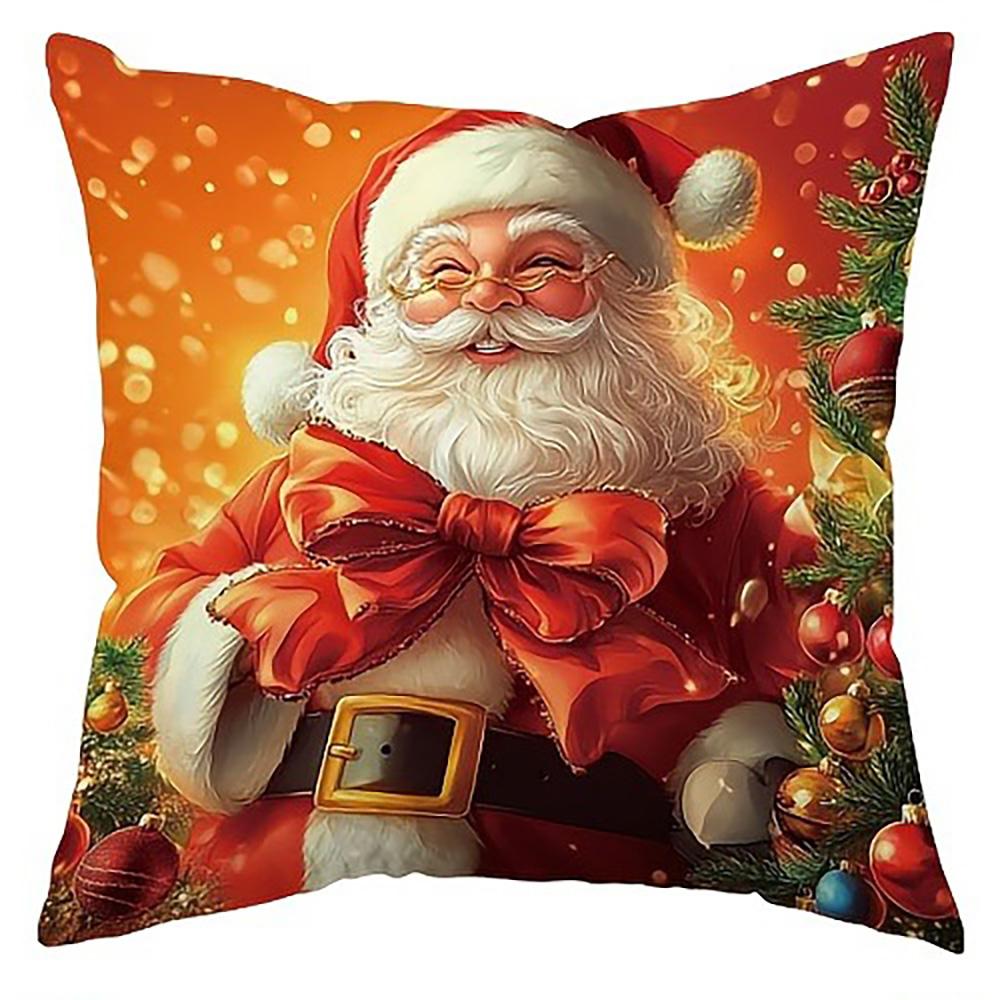 

Рождественские наволочки: Дизайны Санты, Оленей и Уютных Коттеджей Наволочка для диванной подушки, украшение дома, новогодний подарок 16x16Inch