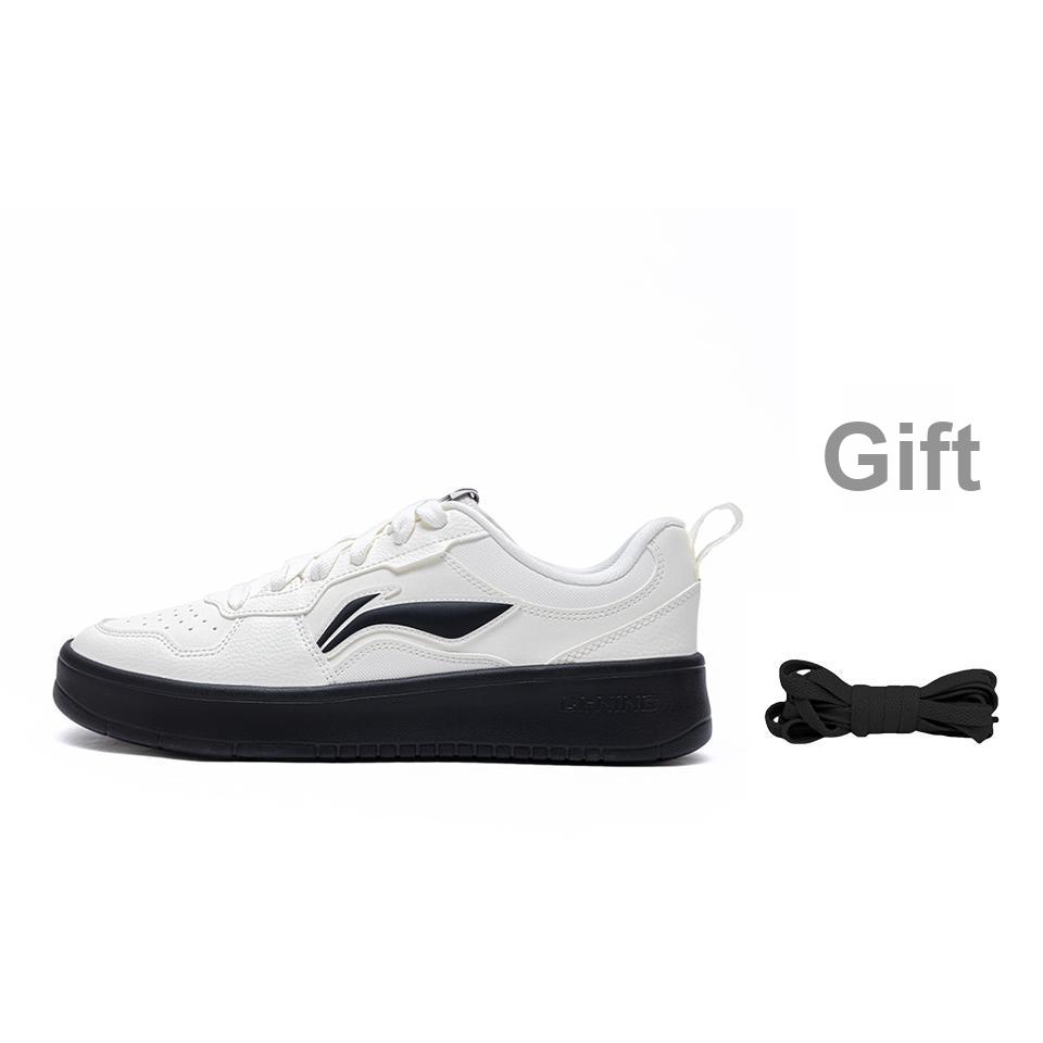 Li Ning Chuyun Classic Casual Retro Trend Durable Lightweight Increased Height Low Top Skate Shoes Men Sneaker White Black AGCV189-7