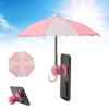 1Pcs Waterproof Rainproof Universal Smartphone Sun Shade Outdoor Live Phone Mini Umbrella Portable Car Phone Holder Umbrella