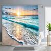 1Pc Green Tropical Plants Shower Curtains For Bathroom Polyester Seaworld Shower Curtain Printing Curtain Beach Shower Curtains