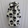 Men's Fur Coat Suit Collar Button Long Coat Imitation Mink Hair Trench European and American Personality Trend Skull