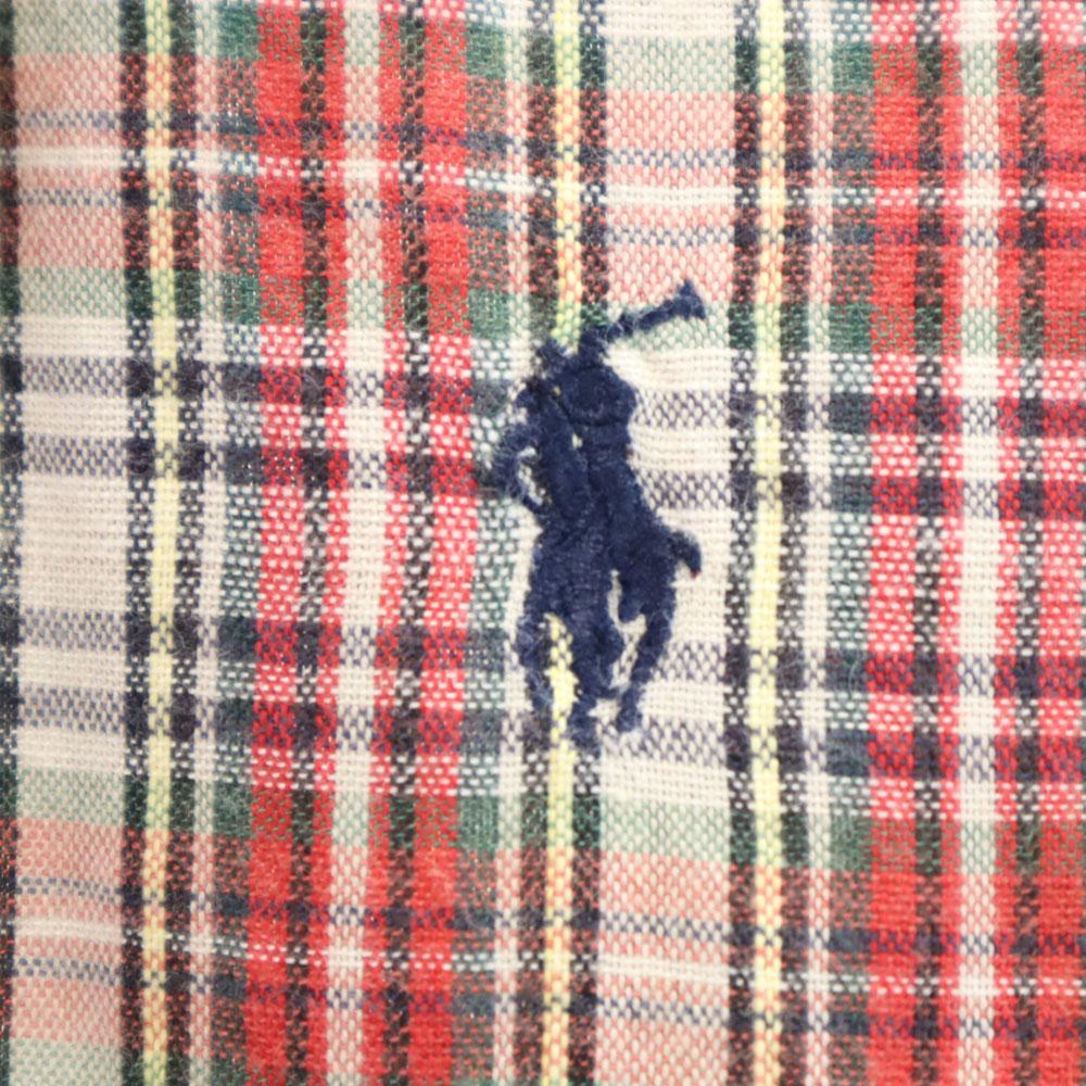 POLO COUNTRY 80s 90s Old Check Long Sleeve Button Down Shirt Ralph Lauren Men's Used