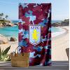 Asciugamano da Spiaggia con Stampa Calcio Aston Villa, Asciugamano Grande Morbido ad Asciugatura Rapida per Spiaggia Campeggio Nuoto