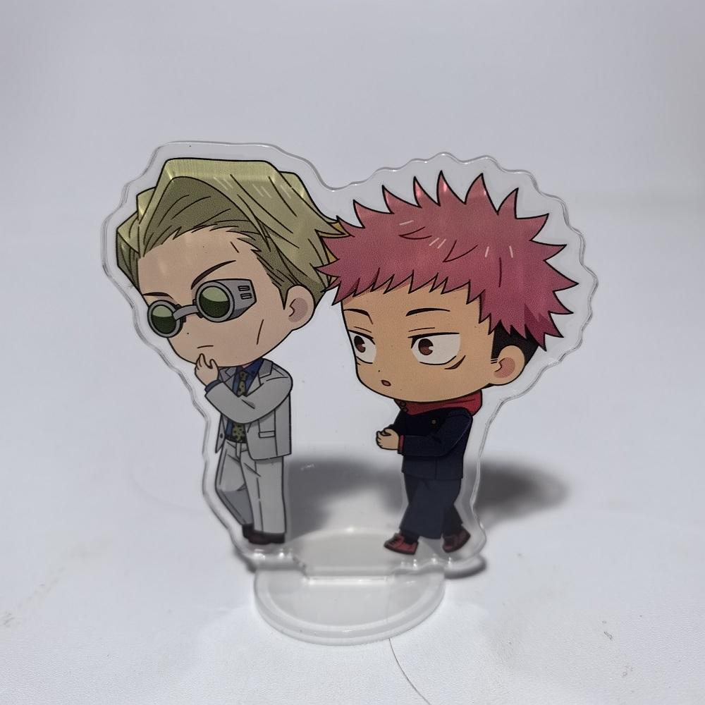 8cm Jujutsu Kaisen Anime Peripherals Satoru Gojo Nanami Kento Mini Stand Acrylic Ornaments Model Collections Dolls Figure Gifts