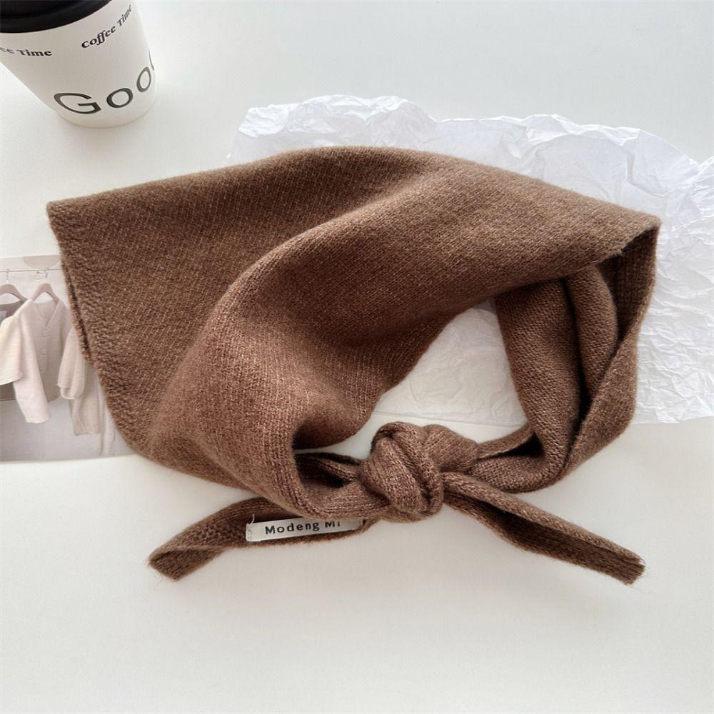 Warm Knitted Triangular Scarf Multi-functional Warm Shawl Triangle Knit Scarves  Winter