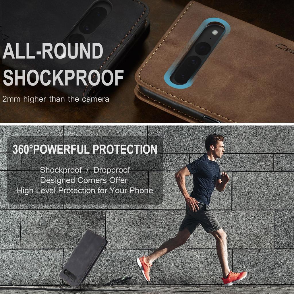 Adatto per custodia Google Pixel 7A, custodia in pelle per telefono Pixel 6 Pro, custodia protettiva a libro con scomparto per carte