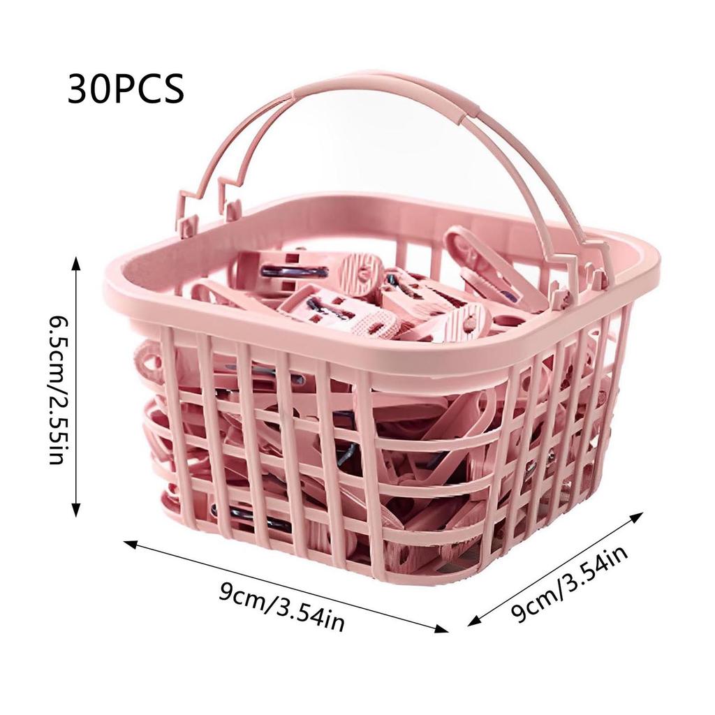 30Pcs Windproof Clothes Laundry Clothespin Slip-resistant Outdoor Use Multipurpose Clips Suitable for Fixing Quilts Pants