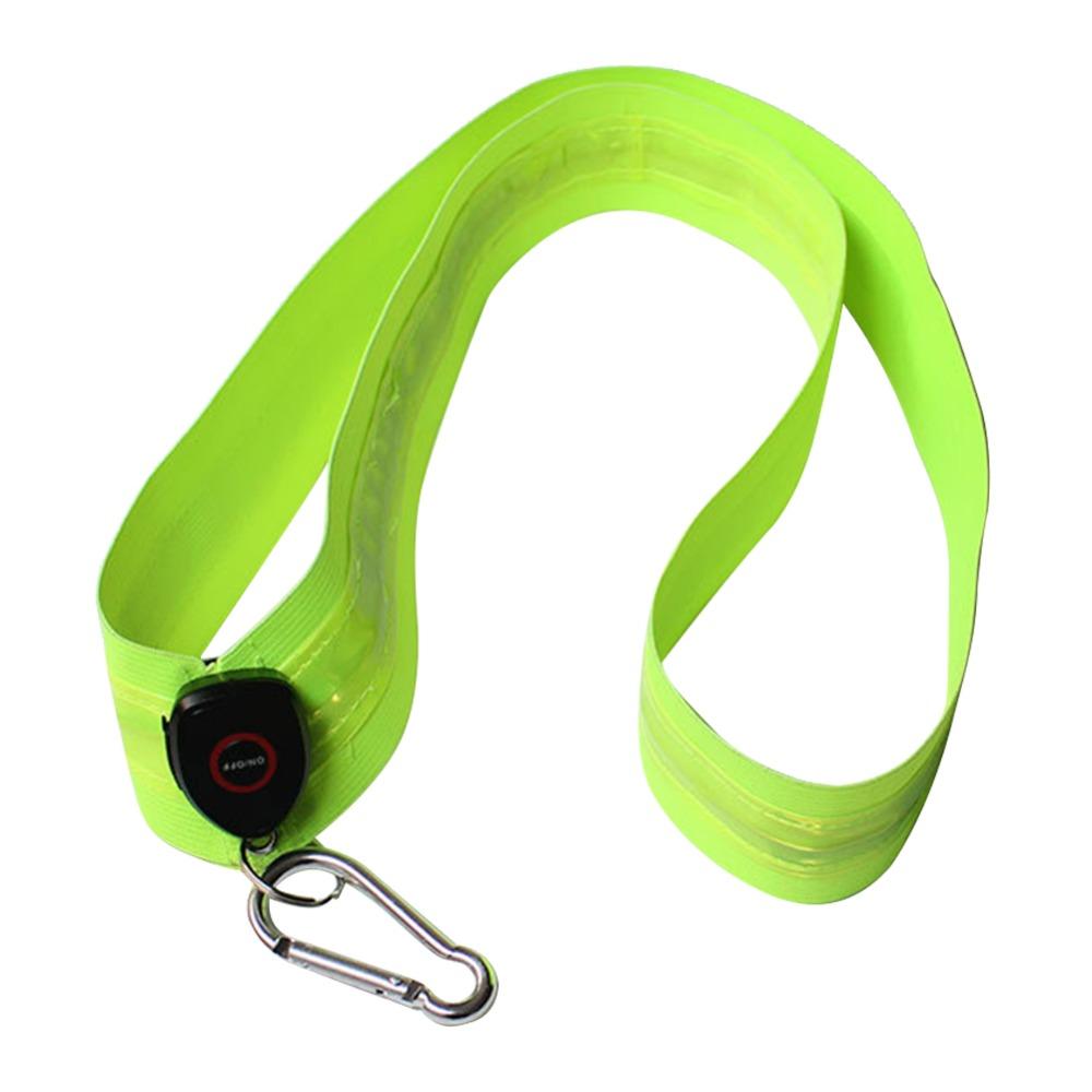 

USB Charging LED Running Belt Fluorescent Green Night Safety Illuminated Shoulder Straps Outdoor Hiking Lightweight Children-s зелений