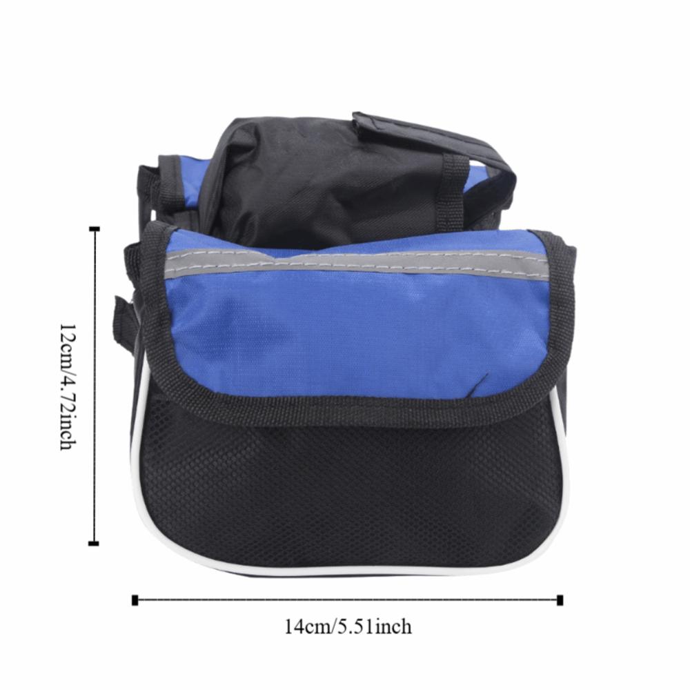 2PCS Hanging Bicycle Front Beam Bag 600D Oxford cloth Bike Frame Bag  Mountain Biking