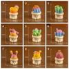 Multicolor Miniature Cactus Bonsai Resin Simulation Succulents Potted  Party Festival