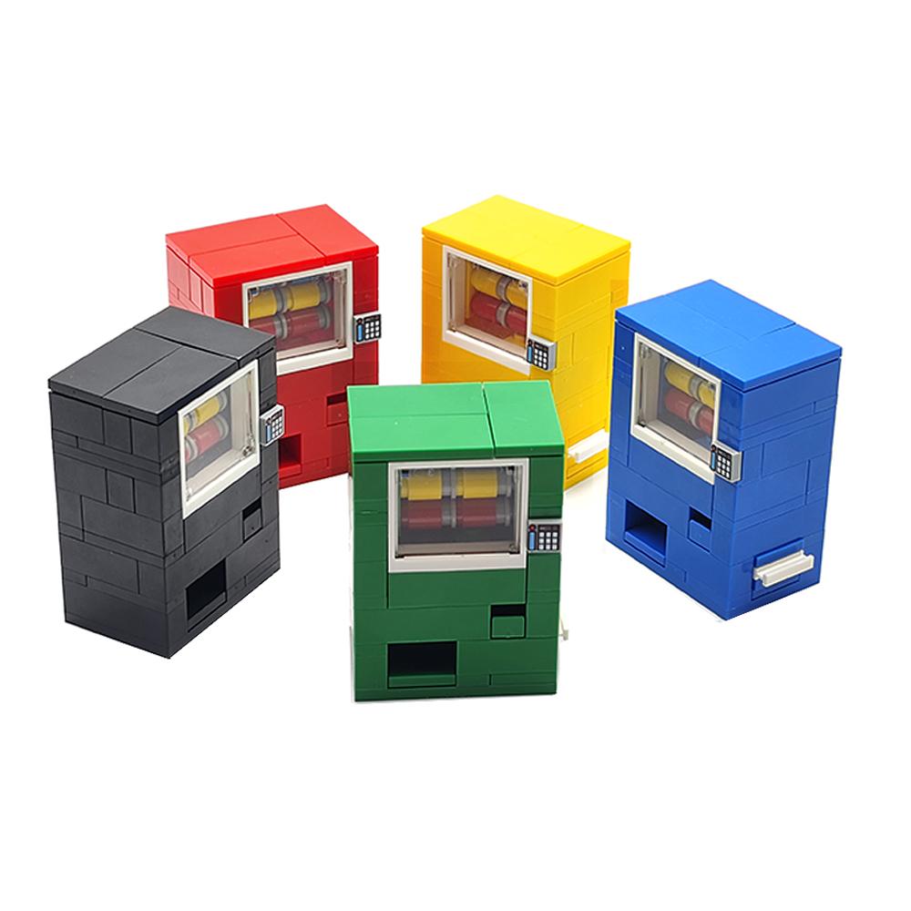 MOC Beverage Machine Coin-operated Vending Machine Vending Machine Building Blocks Creative Assembly City Mini Model Toys