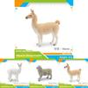 Farm Animal Pvc Model Set With Sheep Alpaca Ram Goat Static Decor For Kids Playroom