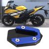 Side Stand Pad, Motorcycle Kickstand Pad, Extension Pad Support Plate Fits YMH YZF R25/YZF R3/MT‑25/MT‑03 14-19 (Blue)