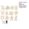 12 Pcs Wooden Christmas Ornaments To Paint Diy Blank Unfinished