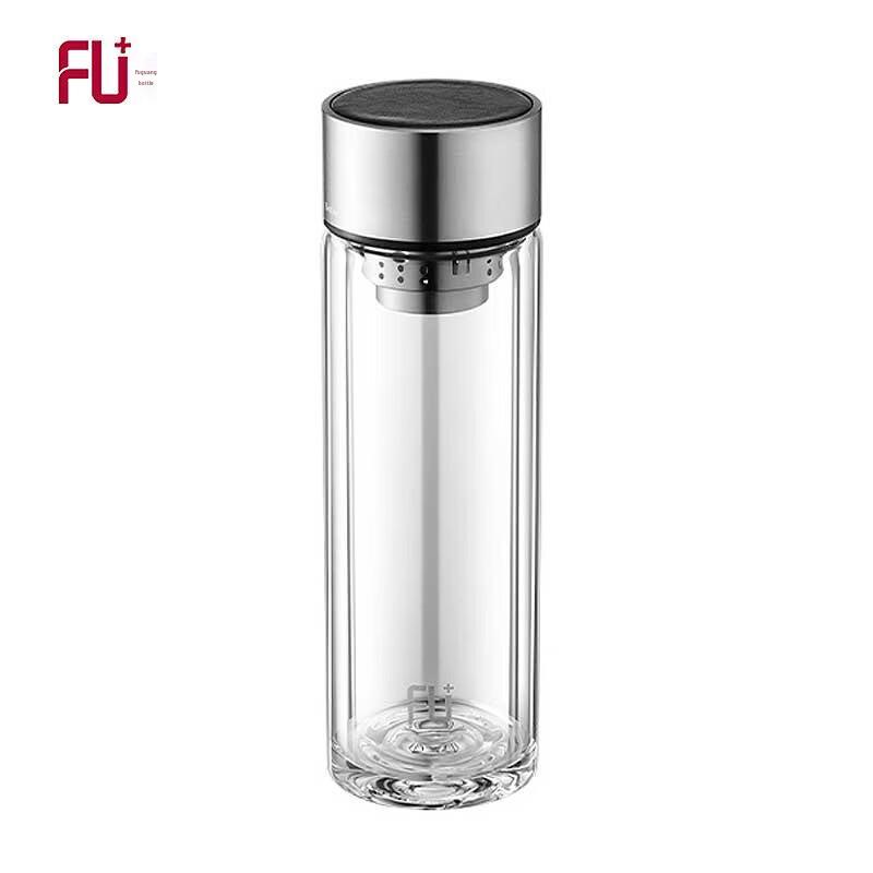 Fuguang Double Wall Glass Tea Infuser Bottle
