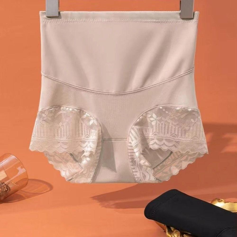 Lace Trim Slimming Underwear High Waist Shapewear Comfortable Tummy Control Panties  Women Wear