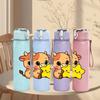 1PC Cow Cartoon Pattern 750ml Color Plastic Sports Water Bottle Leakproof Flip Straw Lid Suitable for Sports Office Home Use