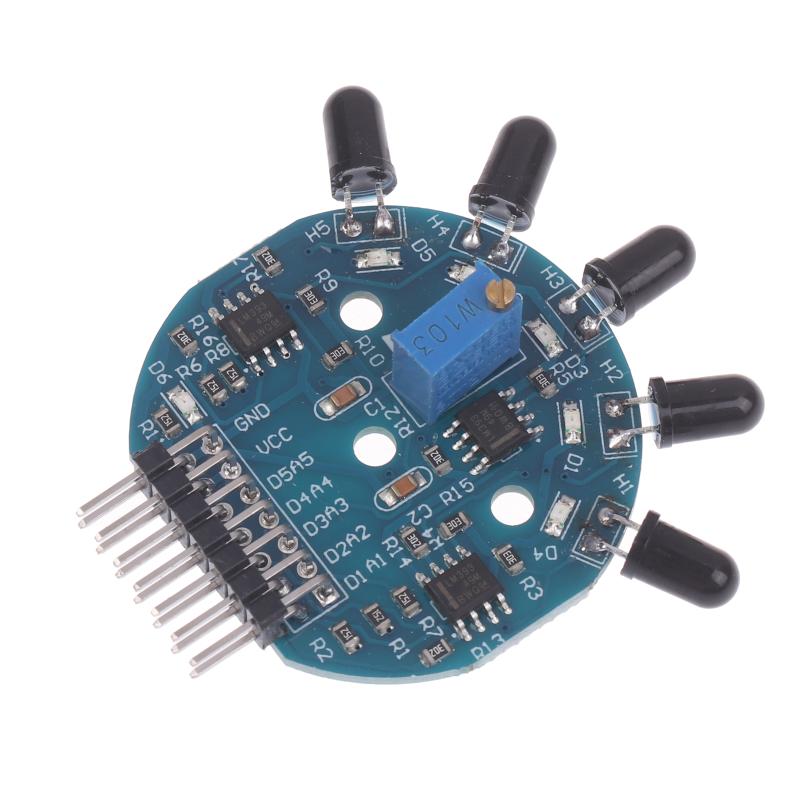 Mk00215 Five Way Flame Sensor Module Analog Digital Double Output Fire Fighting Robot Repair Parts