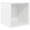 Vinyl Album Box White 37 X 36.5 X 38 Cm Wood Material