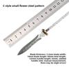 Stone Pattern Damascus Tea Knife Blank, Unfinished Full Tang Blade for DIY Handmade Kung Fu Tea Ceremony Tools
