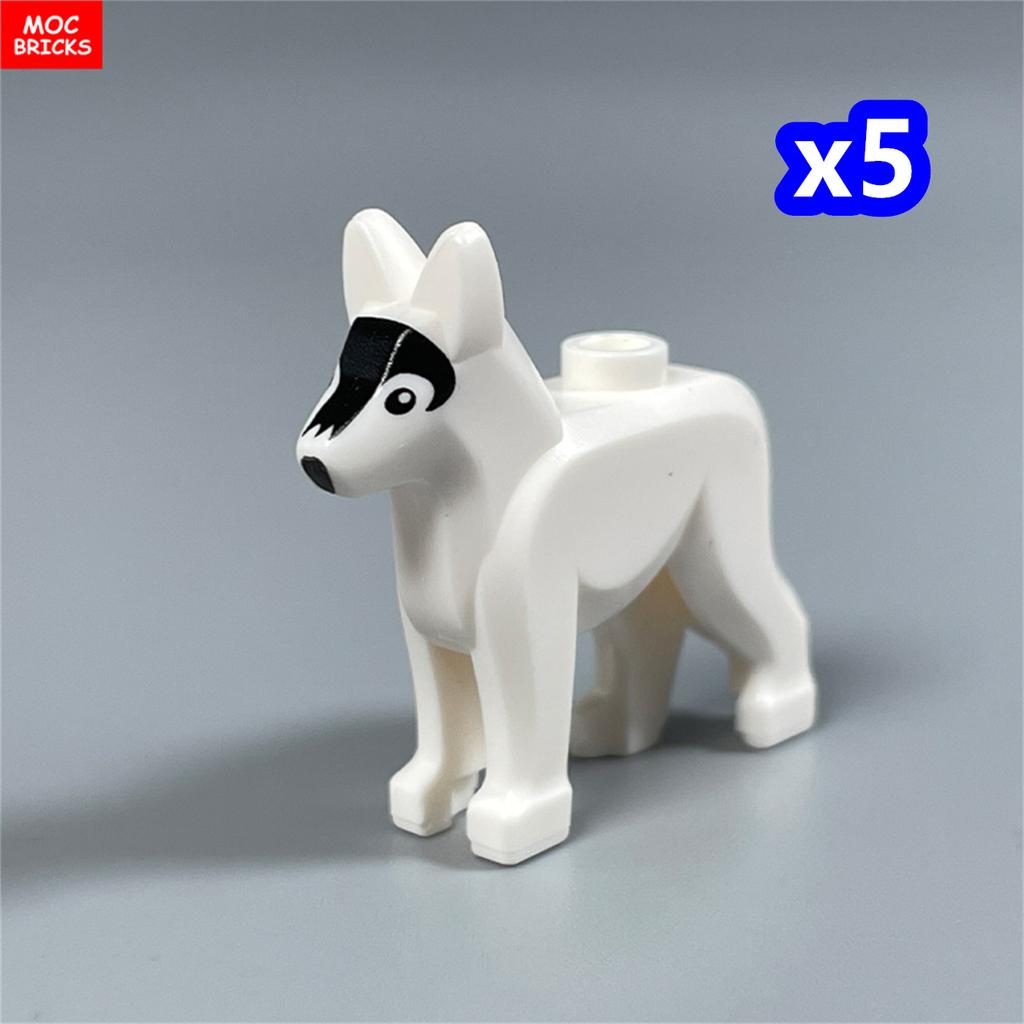 Non-Toxic Moc Bricks Police Dog Animal Shepherd Dalmatian Poodle City Model Building Blocks Educational Toys Children'S Gifts