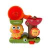 Kinder Cartoon Ente Wasserspiel Badespielzeug mit drehbarer Saugnapf-Dusche